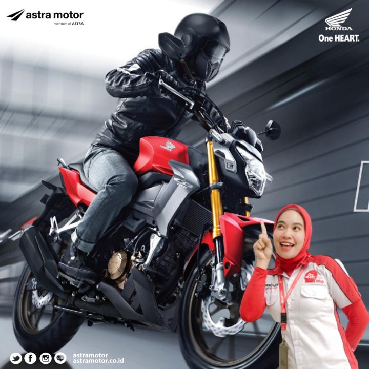 Tampil Semakin Gagah, Warna Bru All New CB150R Streetfire Pesan di Astra Motor Natar